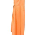 Black Halo EVE Rex Orange One Shoulder Sleeveless Ruffled Gown Size 0 Photo 3