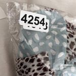 Umgee  Women Kimono Cardigan S/M Blue Mixed Print Ruffle Hem Boho Artsy Patchwork Photo 9