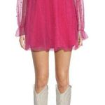 Thirty Thirty Pink Longsleeve Sheer Pearl Dress Size M Photo 0