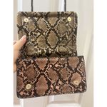 ZARA Purse Womens Handbag Animal Print Shoulder Bag Brown Bronze Rectangular Photo 6