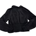 Pleione  Top Womens Small Black Button Down Smocked‎ Anthropologie Photo 1