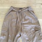 Pretty Little Thing Cargo Tie Waist Joggers in Tan Photo 1