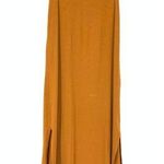 Lululemon Dress Womens 4 All Yours Tank Maxi Butternut Brown Orange High Low Hem Photo 0
