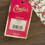 Candie's NWT Candie’s Two Piece Floral String Bikini White Pink Green Size XL Photo 3