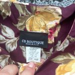 Vintage CB Boutique Floral Button Down & Pleated Skirt Set Maroon Pink 16WP Red Size undefined Photo 3