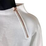 Lime & Vine White Rose Gold Zipper Cropped Sweatshirt Size M Photo 4