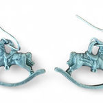 Silver Rocking Horse Earrings Photo 0