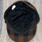 Payless Shoe Source Brown Plaid Cap Hat Flannel Newsboy Bucket Hat Photo 3
