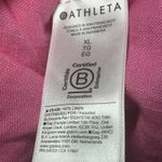 Athleta NWT  Retreat Linen‎ Shirt XL Extra Large Pink Button Down Long Sleeve Top Photo 7