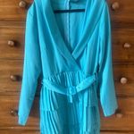 ASOS  Teal Plunge Blazer Pleated Mini Dress Photo 1