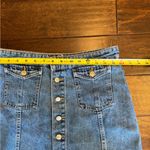 ZARA  TRF Button-Front Raw Edge‎ Denim Skirt large size 30 Photo 6