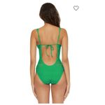 Becca Show And Tell Verde Green Crochet Lace One Piece Swimsuit Size XS Photo 2