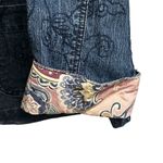 Alfred Dunner Women's Embroidered Denim Jacket Size 10 Blue Floral Photo 2