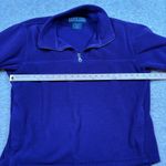 Lands' End Purple Fleece 1/4 Zip Pullover Top Women's L Polyester PolarTec Photo 2
