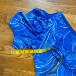 Adelyn Rae  Women’s Medium Blue Floral Tropical Sonia One Shoulder Dress Vaca Photo 4