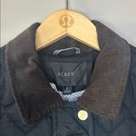 J.Crew Quilted Barn Jacket Chore Coat Size S Black Corduroy Collar Cuffs Brown Photo 11