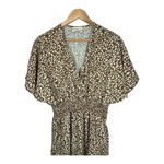 Dress Up Batwing Kaftan Style Leopard Print Maxi Dress Women Size Large Photo 1