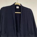 CAbi  Navy Blue Open Front Cropped Long Sleeve Cardigan Sweater Womens S Ballet Photo 2