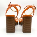 Marc Fisher Women's Orange Block Heel Ankle Strap Dress Sandals Brand New Photo 3