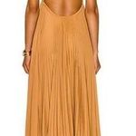 ALC Frank A.L.C Arianna Cutout Pleated Maxi Dress in Bronze Tone Photo 1