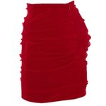House Of CB  Rosita Red Tulle Cinch Mesh Mini Skirt NWT Size Large Photo 6