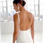 Alexandra Grecco Viola Silk Wedding Gown Ivory Size 8 Open Back White Photo 2