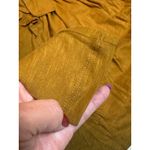 Anthropologie  Mustard Yellow Ruffled Long Sleeve Cotton Top Size M Photo 3