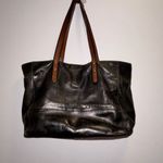 Fossil  Vintage Black Leather Brown
Accents Tote Bag Photo 8