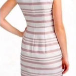 J.Crew Suiting Double Stripe Cap Sleeve Sheath Dress Pink & Ivory Size 4 Photo 0