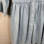 Sam Edelman Women's size 6 Blue Tessie Chambray Shirt Dress w Shoulder Zips Photo 3