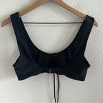 Aerie Black Padded Bikini Top Scoop Style Swim Separate Large Photo 1