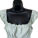 Miss Selfridge ASOS Miss Selfridges Mint Green Ruched Crop Top Photo 1