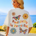 SheIn Positivity is Powerful T-Shirt Photo 0