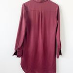 WAYF Maroon Button Down Shirt Dress Photo 6