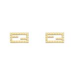 Fendi Baguette Metal Oro Stud Earring Photo 4