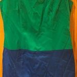 Laundry by Design Women's Green & Blue Color Block Sleeveless Sheath Dress Sz 10 Photo 0