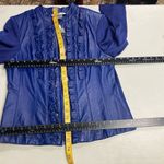 Peter Nygard  Leather & Knit‎ Blue Jacket Size Small Long Sleeves Photo 3