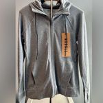 Nobull NWT Women’s Zip Up Hoodie Jacket - XS - Light Grey Photo 3