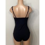 Tommy Bahama New.  black shirred swimsuit with tummy control. Siz Photo 8