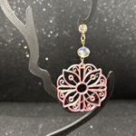 Handmade Pink and Blue Color Shift Floral Earrings Photo 1