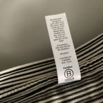 Athleta  cream black long sleeve scoop neck pin stripe tee shirt top Photo 4