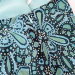 East 5th Vintage 90s  Teal Geometric Pattern Midi Skirt Photo 4