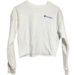 Champion  Reverse Weave Sweatshirt Crewneck Logo Spellout White Cropped XSmall Photo 0