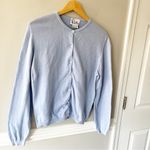Lilly Pulitzer Vintage Button Down Blue Basic Cardigan Sweater Large Photo 2