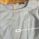 Nasty Gal  denim blue puff sleeve crop top Photo 2