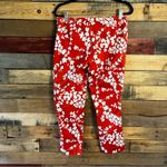 Michael Michael Kors Red/Orange Floral‎ Crops Size 2 Red Photo 1