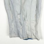 Guess JEANS Vintage Light Wash Ripped Two Back Zipper Jeans Skirt, Size Small Photo 5