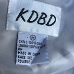 Vintage 90s KDBD White Black Floral Silk Zip Up Jacket Size M Photo 8