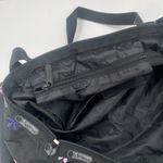 LeSportsac Bag Flower Embroidery Black Zipper Tote Lightweight Travel MultiColor Photo 15