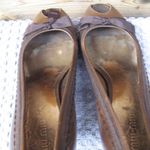 Miu Miu  Brown Leather Wedge Shoes Photo 6